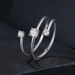 925 Sterling Silver 3mm Moissanite Ring for Women