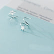 925 Sterling Silver Pentagram Earrings