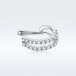925 Sterling Silver Plated Platinum CZ Earrings