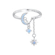 925 Sterling Silver Nano Opal Stone Ring for Women
