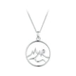 925 Sterling Silver Necklace with Pavé Setting CZ 21*16mm Pendant