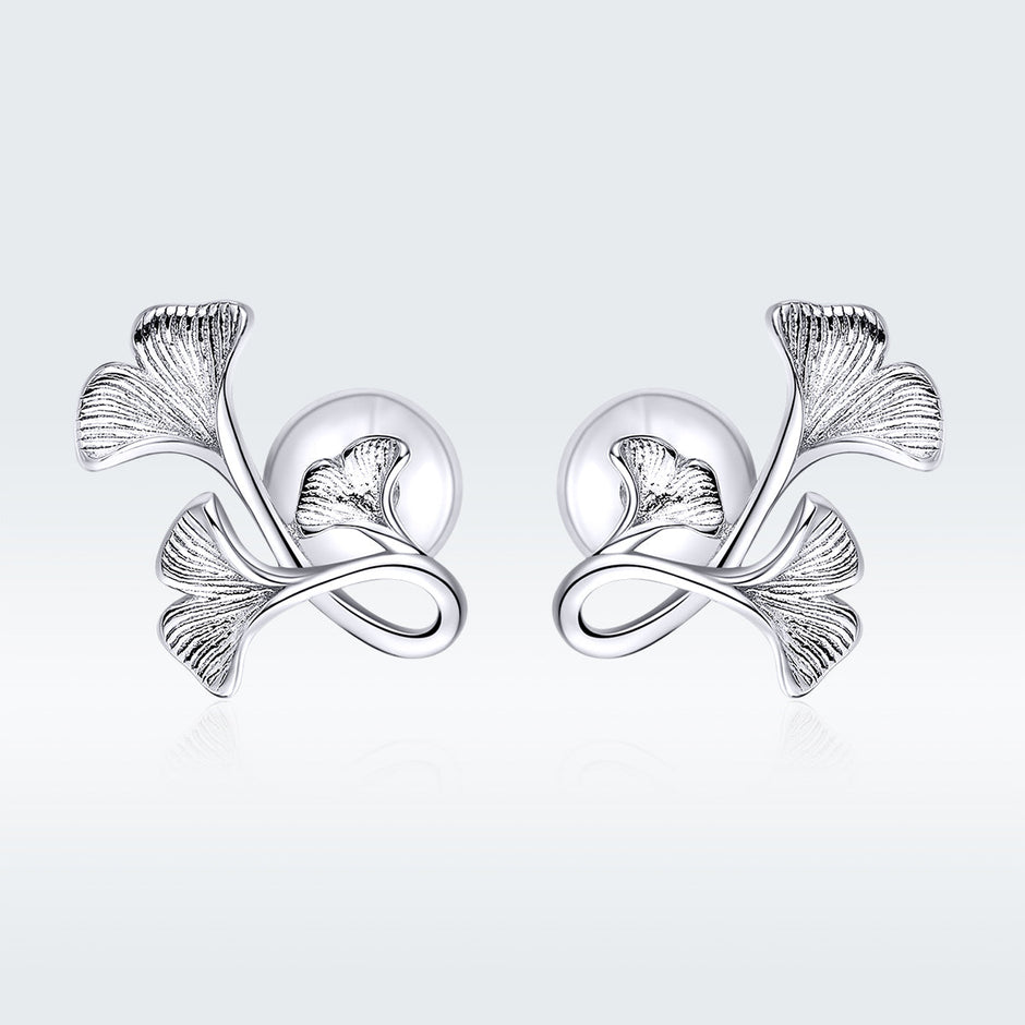 925 Sterling Silver Plated Platinum Wiredrawing Earrings