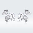 925 Sterling Silver Plated Platinum Wiredrawing Earrings