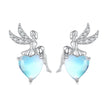925 Sterling Silver Moonstone CZ Earrings for Women