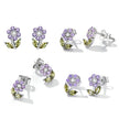 925 Sterling Silver Earrings with Pavé Setting CZ in White Gold