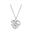 925 Sterling Silver White Gold Plated 40cm+5cm Length CZ Necklace for Women
