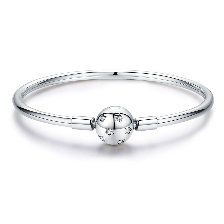 925 Sterling Silver Adjustable Bracelet Style Nan Size 17cm for Men