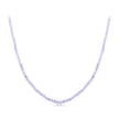 925 Sterling Silver 38+6cm Amethyst Necklace with White Gold Plating for Women