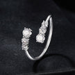 925 Sterling Silver Moissanite Ring for Women - Size E - Plated White Gold