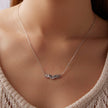 925 Sterling Silver Plated 40+5cm White Gold Necklace for Women