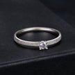 925 Sterling Silver & Moissanite Size 6 Ring with 0.1ct Moissanite