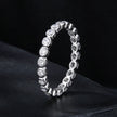 925 Sterling Silver 2mm Moissanite Ring Size 7 for Women