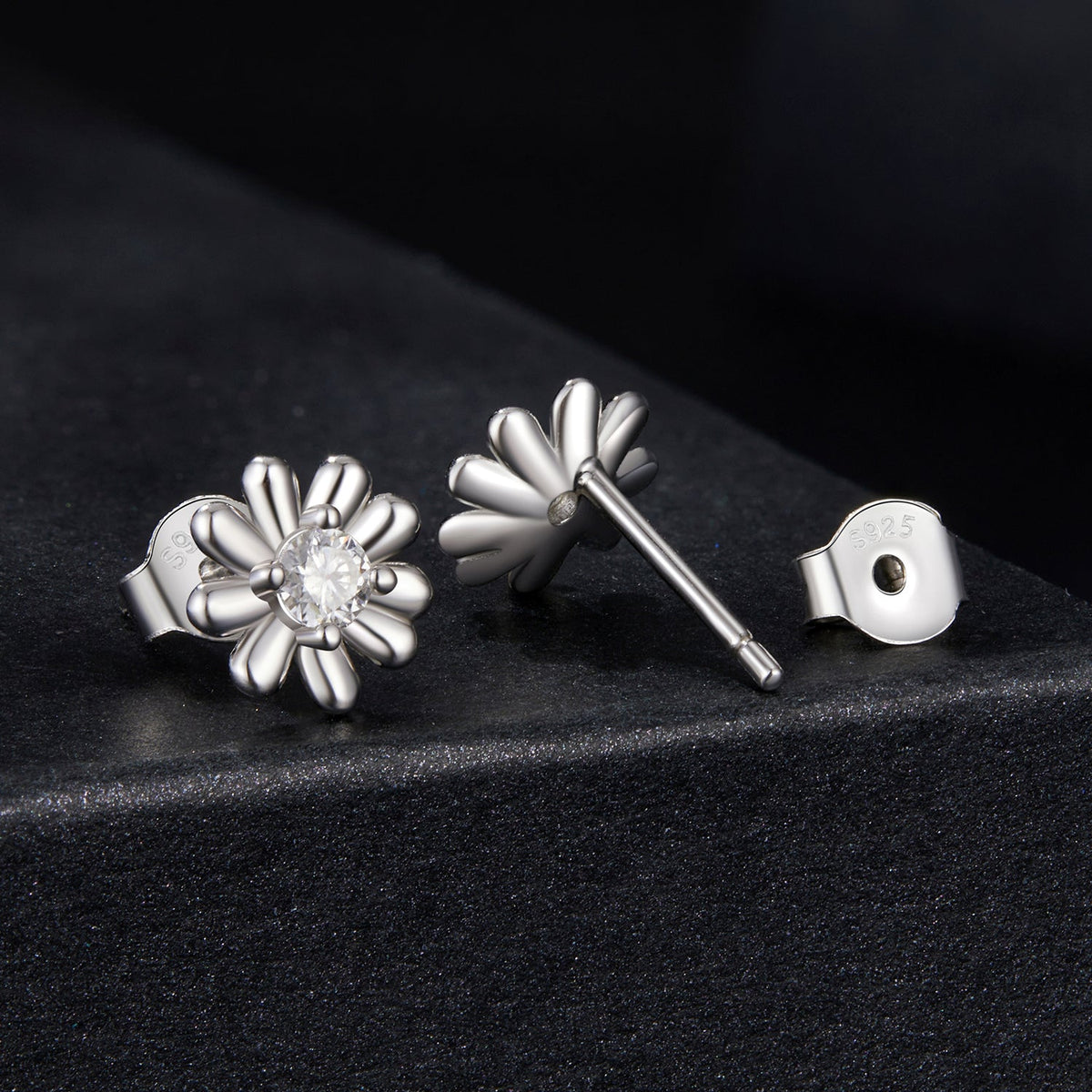 925 Sterling Silver Moissanite 0.3cm Earrings for Women