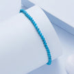 925 Sterling Silver Synthetic Turquoise Bracelet with White Gold Plating for Women