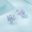925 Sterling Silver Opal 8mm Earrings for Women