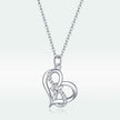 925 Sterling Silver Adjustable CZ Pendant Necklace