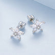 925 Sterling Silver Earrings with Pavé CZ Setting