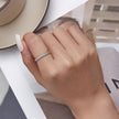 925 Sterling Silver Plated Platinum Ring Size 6 for Women