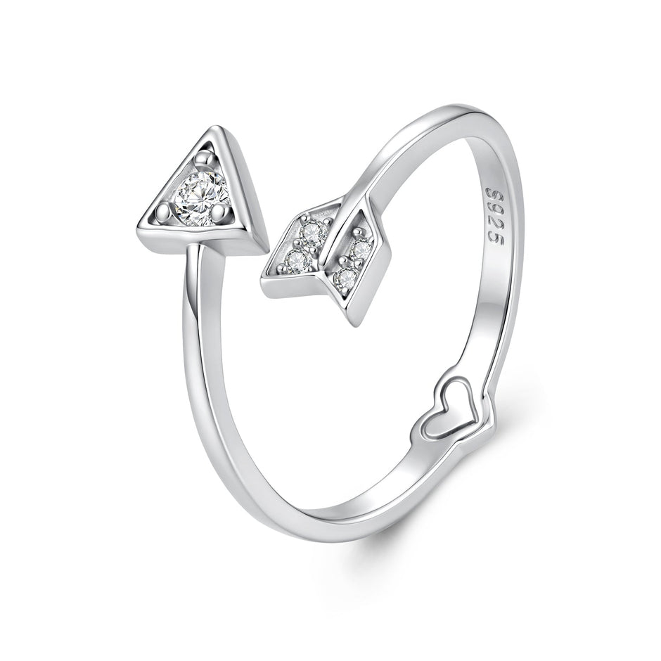 925 Sterling Silver White Gold Plated Pavé CZ Rings for Women