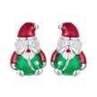 925 Sterling Silver 11*7mm Enamel Process Earrings