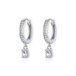 925 Sterling Silver 1.7cm Pavé Setting CZ Earrings
