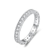 925 Sterling Silver S925 Pavé Setting CZ Ring for Women, Size 6.0, Width 2.6mm