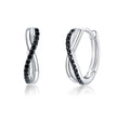 925 Sterling Silver Earrings 1.3*0.4cm with Pavé Setting CZ for Women