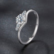 925 Sterling Silver Moissanite 0.15ct Ring Size 7 for Women