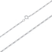925 Sterling Silver 40cm Necklace with Plated White Gold