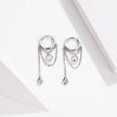 925 Platinum Plated Pavé Setting CZ Earrings