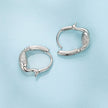 925 Sterling Silver Plated White Gold Hoop Earrings for Women
