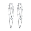 925 Sterling Silver Pavé Setting CZ Earrings for Women