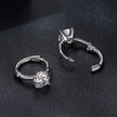 925 Sterling Silver & White Gold Plated 0.5 Carat Moissanite Earrings for Women