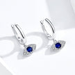 S925 Platinum Plated Pavé Setting CZ Earrings - 1.9*1cm - Women's Jewelry