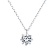 925 Sterling Silver Plated Platinum Moissanite Necklace 39+5cm for Women