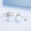 925 Sterling Silver Earrings with Pavé Setting & Oxidized Finish