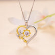 925 Sterling Silver Plated Gold Moissanite Necklace with Pavé Setting for Women