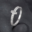 925 Sterling Silver Moissanite Ring in Size 6