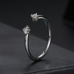 925 Sterling Silver Moissanite Ring Size E for Women