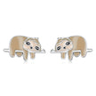 925 Sterling Silver Enamel Oxidized Earrings for Women, 0.7*1.2cm