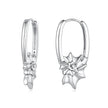 925 Sterling Silver White Gold Plated 2.7cm Hoop Earrings for Women