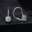 925 Sterling Silver Moissanite Earrings with CZ in White Gold, 1.8cm for Women