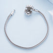 925 Sterling Silver Plated Platinum Bracelet with 3mm Rope for Women