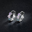 925 Sterling Silver Enamel Oxidized Silver Earrings