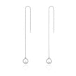 925 Sterling Silver Plated Platinum Pavé Setting CZ Earrings for Women