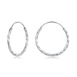 925 Sterling Silver Earrings for Women - White Gold Plated, 2.6*0.2 cm, Style L