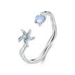 925 Sterling Silver Ring with White Gold Plating, 0.16cm Width for Women