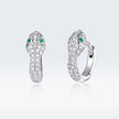925 Sterling Silver Earrings with Plated Platinum and CZ for Women