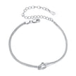 925 Sterling Silver & Plated White Gold Bracelet for Women