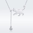 925 Sterling Silver Necklace 38-45cm with 1.4*2.5cm Pendant for Women